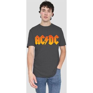 AC/DC Men's Logo T-Shirt-Charcoal in Charcoal Size: 3XL Charcoal 3XL AC/DC Men's Logo T-Shirt-Charcoal in Charcoal Size: 3XL Charcoal 3XL