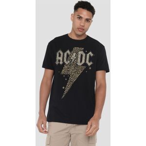 AC/DC Men's Leopard Bolt T-Shirt, Black Size: 5XL Black 5XL AC/DC Men's Leopard Bolt T-Shirt, Black Size: 5XL Black 5XL