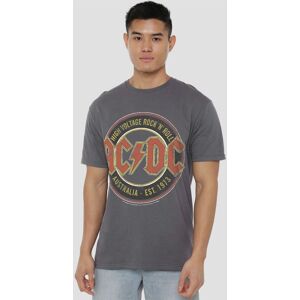 AC/DC Men's Est. '73 T-Shirt, Charcoal Size: 4XL Charcoal 4XL AC/DC Men's Est. '73 T-Shirt, Charcoal Size: 4XL Charcoal 4XL