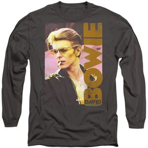 David Bowie Men's Smallokin Long Sleeve T Shirt-Charcoal in Charcoal Size: XL Charcoal XL David Bowie Men's Smallokin Long Sleeve T Shirt-Charcoal in Charcoal Size: XL Charcoal XL