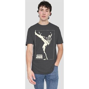 David Bowie Men's The Man Cover T-Shirt, Charcoal Size: XL Charcoal XL David Bowie Men's The Man Cover T-Shirt, Charcoal Size: XL Charcoal XL