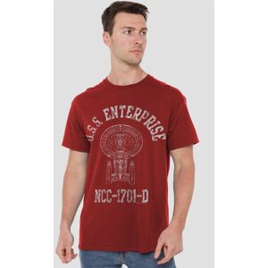 Star Trek Men's Enterprise D Athletic T-Shirt, Cardinal in Red Size: XL Red XL Star Trek Men's Enterprise D Athletic T-Shirt, Cardinal in Red Size: XL Red XL