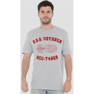 Star Trek Men's Voyager Athletic T-Shirt, Athletic Heather in Light Grey Size: 5XL Light Grey 5XL Star Trek Men's Voyager Athletic T-Shirt, Athletic Heather in Light Grey Size: 5XL Light Grey 5XL