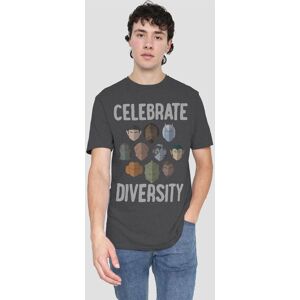 Star Trek Men's The Celebrate Diversity T-Shirt-Charcoal in Charcoal Size: Small Charcoal S Star Trek Men's The Celebrate Diversity T-Shirt-Charcoal in Charcoal Size: Small Charcoal S