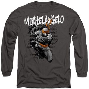 Teenage Mutant Ninja Turtles Men's Tmnt Tmnt Michelangelo Long Sleeve T Shirt-Charcoal in Charcoal Size: Large Charcoal L Teenage Mutant Ninja Turtles Men's Tmnt Tmnt Michelangelo Long Sleeve T Shirt-Charcoal in Charcoal Size: Large Charcoal L