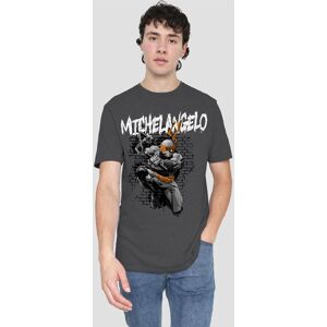 Teenage Mutant Ninja Turtles Men's Tmnt Tmnt Michelangelo T-Shirt-Charcoal in Charcoal Size: Small Charcoal S Teenage Mutant Ninja Turtles Men's Tmnt Tmnt Michelangelo T-Shirt-Charcoal in Charcoal Size: Small Charcoal S