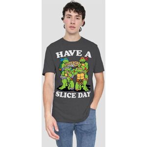 Teenage Mutant Ninja Turtles Men's Tmnt Have A Slice Day T-Shirt-Charcoal in Charcoal Size: Small Charcoal S Teenage Mutant Ninja Turtles Men's Tmnt Have A Slice Day T-Shirt-Charcoal in Charcoal Size: Small Charcoal S