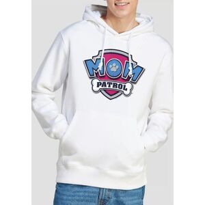 Paw Patrol Men's Mother'S Day Mom Patrol Badge Hoodie, White, Large in White White L Paw Patrol Men's Mother'S Day Mom Patrol Badge Hoodie, White, Large in White White L