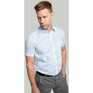 Double TWO Men's Glacier Blue Short Sleeved Cotton Rich Non-Iron Shirt Size: 17 inches Blue 17 inches Double TWO Men's Glacier Blue Short Sleeved Cotton Rich Non-Iron Shirt Size: 17 inches Blue 17 inches