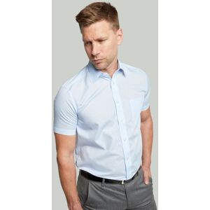 Double TWO Men's Glacier Blue Short Sleeved Cotton Rich Non-Iron Shirt Size: 20 inches Blue 20 inches Double TWO Men's Glacier Blue Short Sleeved Cotton Rich Non-Iron Shirt Size: 20 inches Blue 20 inches