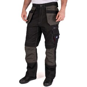 Lee Cooper Workwear Men's Reflective Trim Holster Pocket Trouser in Black Size: 32R Black 32R Lee Cooper Workwear Men's Reflective Trim Holster Pocket Trouser in Black Size: 32R Black 32R