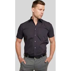 Double TWO Men's Black Classic Easy Care Short Sleeve Shirt Size: 17 inches Black 17 inches Double TWO Men's Black Classic Easy Care Short Sleeve Shirt Size: 17 inches Black 17 inches