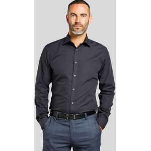 Double TWO Men's Slim Fit Black Long Sleeve Non-Iron Shirt Size: 15 inches Black 15 inches Double TWO Men's Slim Fit Black Long Sleeve Non-Iron Shirt Size: 15 inches Black 15 inches