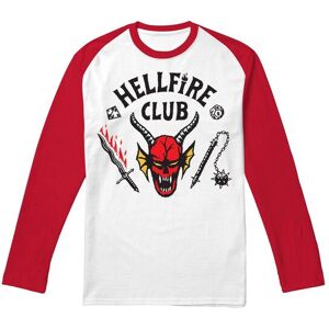 Stranger Things Hellfire Club Raglan Ls Long Baseball Tee, White/Red Size: Small Multicolor S Stranger Things Hellfire Club Raglan Ls Long Baseball Tee, White/Red Size: Small Multicolor S