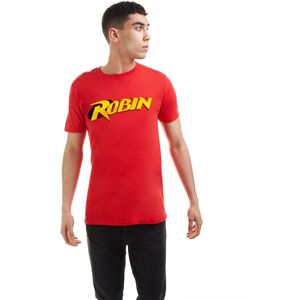 DC Comics Men's Batman Robin Retro Logo T-Shirt in Red Size: XL Red XL DC Comics Men's Batman Robin Retro Logo T-Shirt in Red Size: XL Red XL
