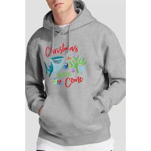 Disney Men's Finding Nemo Christmas Here We Come With Dory & Destiny Hoodie Light Grey Size: Medium Light Grey M Disney Men's Finding Nemo Christmas Here We Come With Dory & Destiny Hoodie Light Grey Size: Medium Light Grey M