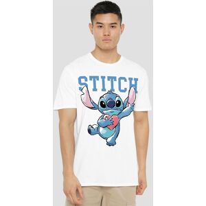 Disney Men's Lilo & Stitch Clutching Hearts T-Shirt White Size: Large White L Disney Men's Lilo & Stitch Clutching Hearts T-Shirt White Size: Large White L