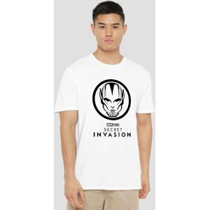Marvel Men's Secret Invasion Mono Badge T-Shirt White Size: Small White S Marvel Men's Secret Invasion Mono Badge T-Shirt White Size: Small White S