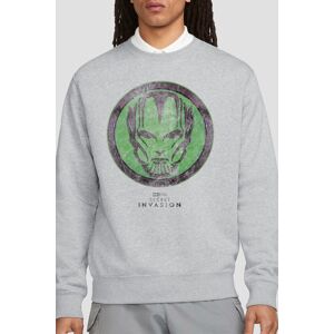 Marvel Men's Secret Invasion Badge Sweatshirt Light Grey Size: XL Light Grey XL Marvel Men's Secret Invasion Badge Sweatshirt Light Grey Size: XL Light Grey XL