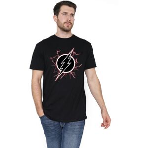 DC Comics Men's The Flash Lightining Logo T-Shirt in Black Size: XL Black XL DC Comics Men's The Flash Lightining Logo T-Shirt in Black Size: XL Black XL