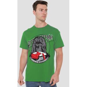 Star Wars Men's Christmas Chewbacca Arrrrgh Socks Again T-Shirt Green Size: Small Green S Star Wars Men's Christmas Chewbacca Arrrrgh Socks Again T-Shirt Green Size: Small Green S