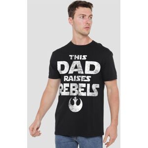 Star Wars Men's Father'S Day Dad Raises Rebels T-Shirt Black Size: Small Black S Star Wars Men's Father'S Day Dad Raises Rebels T-Shirt Black Size: Small Black S