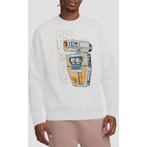 Star Wars Men's The Acolyte Blueprint Pip Droid Sweatshirt White Size: Medium White M Star Wars Men's The Acolyte Blueprint Pip Droid Sweatshirt White Size: Medium White M