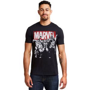 Marvel Men's Trio Heroes Cotton T-Shirt in Black Size: Small Black S Marvel Men's Trio Heroes Cotton T-Shirt in Black Size: Small Black S