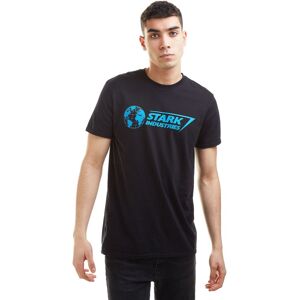 Marvel Men's Stark Logo Cotton T-shirt in Black Size: Medium Black M Marvel Men's Stark Logo Cotton T-shirt in Black Size: Medium Black M