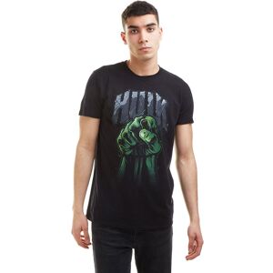 Marvel Men's Hulk Fist Cotton T-shirt in Black Size: Medium Black M Marvel Men's Hulk Fist Cotton T-shirt in Black Size: Medium Black M