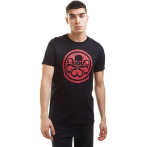 Marvel Men's Hydra Logo Cotton T-Shirt Red in Black Size: Medium Black M Marvel Men's Hydra Logo Cotton T-Shirt Red in Black Size: Medium Black M
