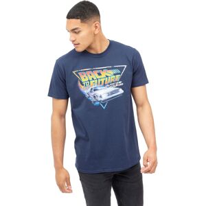 Back To The Future Men's Tour Cotton T-Shirt Navy Size: Medium Navy M Back To The Future Men's Tour Cotton T-Shirt Navy Size: Medium Navy M