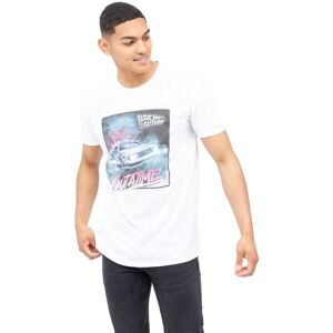 Back To The Future Men's Outatime Cotton T-Shirt White Size: Medium White M Back To The Future Men's Outatime Cotton T-Shirt White Size: Medium White M