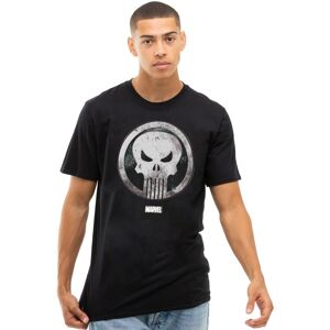 Marvel Men's The Punisher Badge Skull T-Shirt in Black Size: XL Black XL Marvel Men's The Punisher Badge Skull T-Shirt in Black Size: XL Black XL
