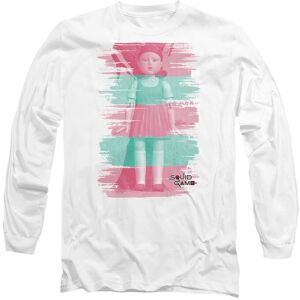 Squid Game Men's YOUNG-HEE RED LIGHT GREEN LIGHT Long Sleeve T-Shirt in White Size: 2XL White 2XL Squid Game Men's YOUNG-HEE RED LIGHT GREEN LIGHT Long Sleeve T-Shirt in White Size: 2XL White 2XL