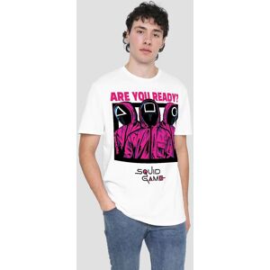 Squid Game Men's GUARDS ARE YOU READY COMIC T-Shirt, White Size: 5XL White 5XL Squid Game Men's GUARDS ARE YOU READY COMIC T-Shirt, White Size: 5XL White 5XL