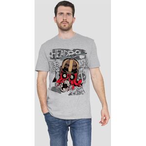 Marvel Men's DEADPOOL & WOLVERINE SKETCHBOOK HEADPOOL ATTACKS T-Shirt, Athletic Heather in Light Grey Size: 5XL Light Grey 5XL Marvel Men's DEADPOOL & WOLVERINE SKETCHBOOK HEADPOOL ATTACKS T-Shirt, Athletic Heather in Light Grey Size: 5XL Light Grey 5XL