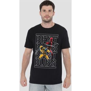 Marvel Men's DEADPOOL & WOLVERINE BEST BUBS STENCIL T-Shirt, Black Size: 4XL Black 4XL Marvel Men's DEADPOOL & WOLVERINE BEST BUBS STENCIL T-Shirt, Black Size: 4XL Black 4XL