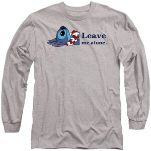 Disney Lilo Stitch Leave Me Alone Long Sleeve T-Shirt, Athletic Heather in Light Grey Size: Medium Light Grey M Disney Lilo Stitch Leave Me Alone Long Sleeve T-Shirt, Athletic Heather in Light Grey Size: Medium Light Grey M