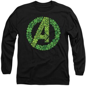 Marvel The Avengers St Patrick's Day Logo Shamrock Long Sleeve T-Shirt, Black Size: 2XL Black 2XL Marvel The Avengers St Patrick's Day Logo Shamrock Long Sleeve T-Shirt, Black Size: 2XL Black 2XL