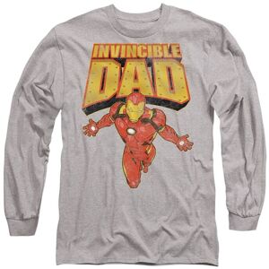 Marvel Iron Man Father's Day Invicible Dad Flight Long Sleeve T-Shirt, Athletic Heather in Light Grey Size: Large Light Grey L Marvel Iron Man Father's Day Invicible Dad Flight Long Sleeve T-Shirt, Athletic Heather in Light Grey Size: Large Light Grey L
