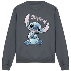 Disney Lilo & Stitch Colour Me Happy Adults Crew Sweatshirt, Charcoal Size: Small Charcoal S Disney Lilo & Stitch Colour Me Happy Adults Crew Sweatshirt, Charcoal Size: Small Charcoal S