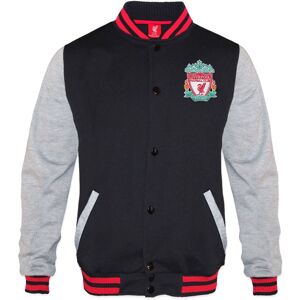 Liverpool FC Men's Adults Retro Varsity Baseball Jacket in Black Size: 3XL Black 3XL Liverpool FC Men's Adults Retro Varsity Baseball Jacket in Black Size: 3XL Black 3XL