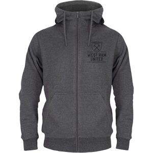 West Ham United FC Men's Adults Zip Hoodie in Grey Size: XL Grey XL West Ham United FC Men's Adults Zip Hoodie in Grey Size: XL Grey XL