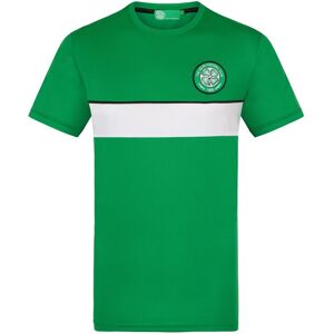 Celtic FC Mens Green White Stripe Poly T-Shirt - T-Shirt Celtic FC Mens Green White Stripe Poly T-Shirt - T-Shirt