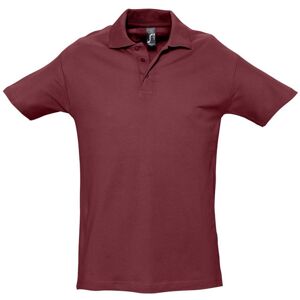 SOL'S Men's Spring II Short Sleeve Heavyweight Polo Shirt in Burgundy Size: Large Burgundy L SOL'S Men's Spring II Short Sleeve Heavyweight Polo Shirt in Burgundy Size: Large Burgundy L