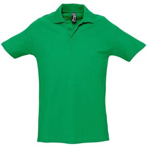 SOL'S Men's Spring II Short Sleeve Heavyweight Polo Shirt in Green Size: XL Green XL SOL'S Men's Spring II Short Sleeve Heavyweight Polo Shirt in Green Size: XL Green XL