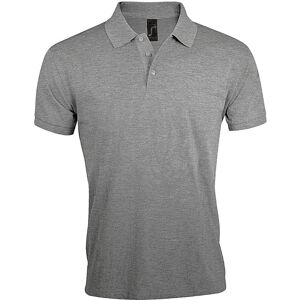 SOL'S Men's Prime Pique Plain Short Sleeve Polo Shirt in Grey Size: Medium Grey M SOL'S Men's Prime Pique Plain Short Sleeve Polo Shirt in Grey Size: Medium Grey M