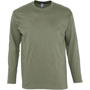 SOL'S Men's Monarch Long Sleeve T-Shirt in Khaki Size: 3XL Khaki 3XL SOL'S Men's Monarch Long Sleeve T-Shirt in Khaki Size: 3XL Khaki 3XL