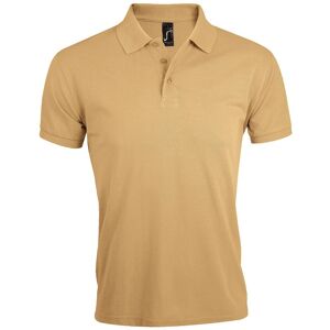 SOL'S Men's Prime Pique Plain Short Sleeve Polo Shirt in Light Sand Size: Large Light Sand L SOL'S Men's Prime Pique Plain Short Sleeve Polo Shirt in Light Sand Size: Large Light Sand L
